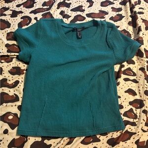 Forever 21 Teal Short Sleeve Top